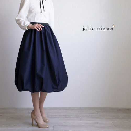 ウエストゴムでらくちん◎】ふんわりバルーンスカート【ロング丈73.5cm 
