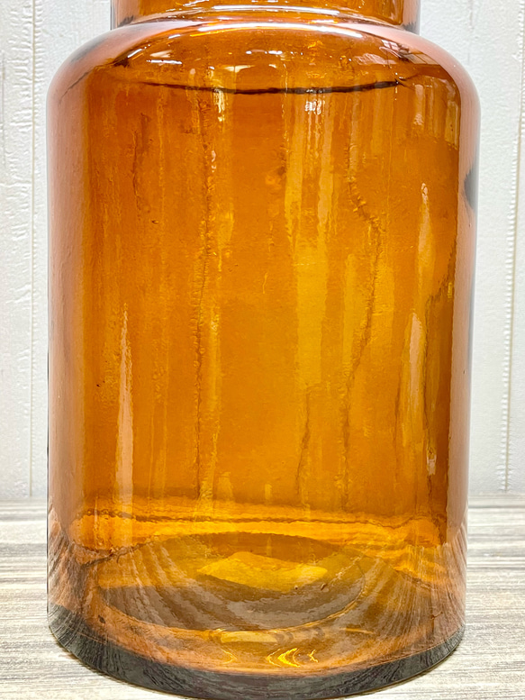 花瓶口が広い♪　ドライフラワー  枝物・ドライ・生花にも♪ 花瓶/アンバー　 6枚目の画像