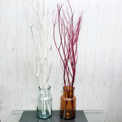 花瓶口が広い♪　ドライフラワー  枝物・ドライ・生花にも♪ 花瓶/アンバー　 11枚目の画像