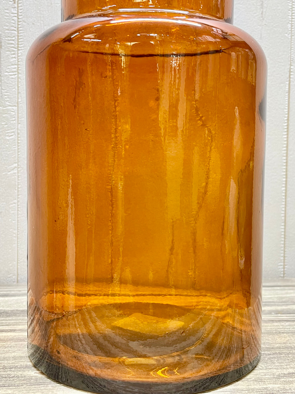 花瓶口が広い♪　ドライフラワー  枝物・ドライ・生花にも♪ 花瓶/アンバー　 8枚目の画像