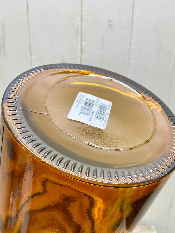 花瓶口が広い♪　ドライフラワー  枝物・ドライ・生花にも♪ 花瓶/アンバー　 7枚目の画像