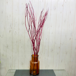 花瓶口が広い♪　ドライフラワー  枝物・ドライ・生花にも♪ 花瓶/アンバー　 9枚目の画像