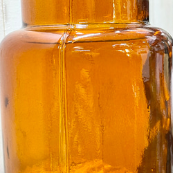 花瓶口が広い♪　ドライフラワー  枝物・ドライ・生花にも♪ 花瓶/アンバー　 5枚目の画像