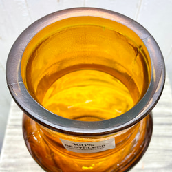 花瓶口が広い♪　ドライフラワー  枝物・ドライ・生花にも♪ 花瓶/アンバー　 3枚目の画像