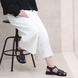 足の幅に合わせられるフラットサンダル(DAIYA) 靴 日本製 国産素材 【5～20日以内発送】 3枚目の画像