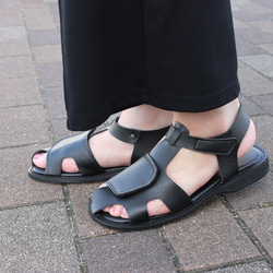 足の幅に合わせられるフラットサンダル(DAIYA) 靴 日本製 国産素材 【5～20日以内発送】 4枚目の画像