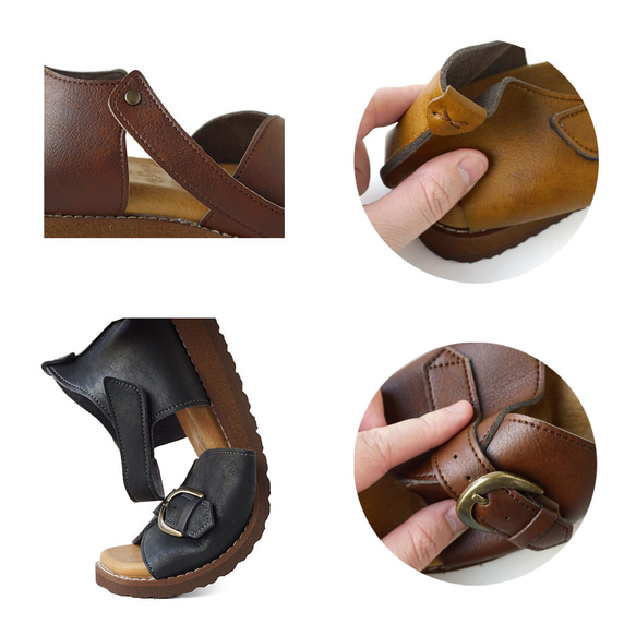 ゆったり履けるサンダル (CABET) 靴 日本製 国産素材 【5～14日以内発送】 11枚目の画像