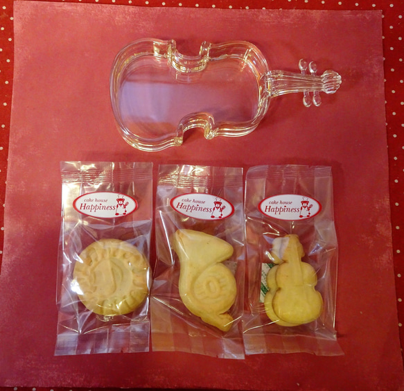 アクリルケース（シャンパンゴールド）にクッキー３種類詰め合わせ♪(*^▽^*) 1枚目の画像
