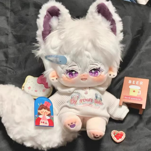 数量限定　レア　獣耳ミミ　紫瞳　オオカミ　20cm ぬいぐるみ　SHOTO Luxiem Vtuber Shoto Plush 20cm Doll Stuffed Clothes Dress Up