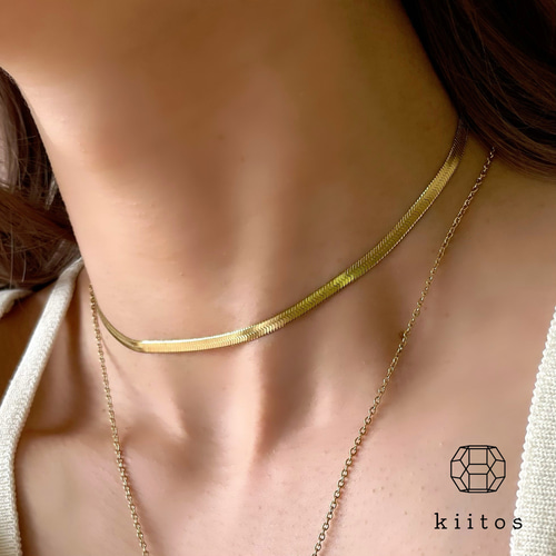 つけっぱなし！OK♪ 316L サージカルステンレス 3mm スネークチェーン