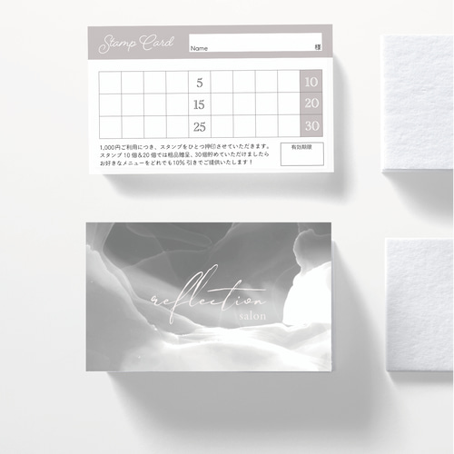 L-6】両面とも全面印刷できるショップカード ポイントカード／メニュー