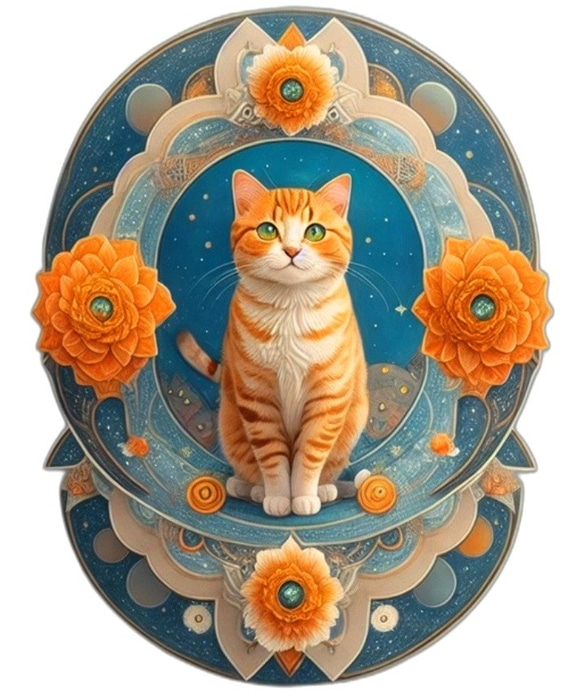 猫　ドライ　Tシャツ　ゴージャス　イラスト　ネコ　アニマル　可愛い　グッズ 2枚目の画像
