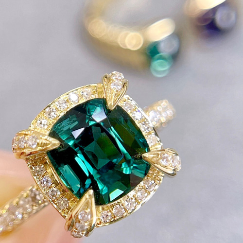 プレゼント天然トルマリン リング2.33ct k18 #