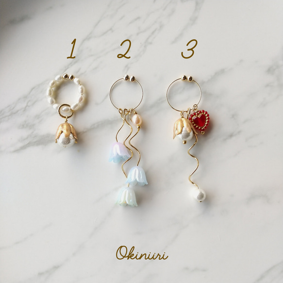 人気 ❤︎ ハンドメイド ♡ きれいめ ♡ ピアス風 ♡ イヤーカフ ♡ ピアスに見えるイヤリング、イヤーカフ使いもおすすめです