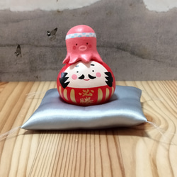 ミニ座布団　金・銀 ・赤・白・黒 / 受注生産 / 招き猫用 / だるま用 / サイズダウン可能 11枚目の画像