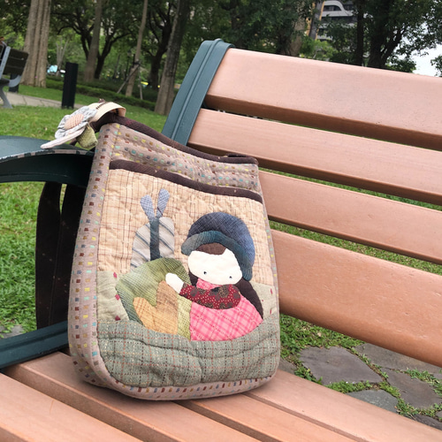 完成品】パッチワークバッグ 手作りパッチワークバッグ クロス