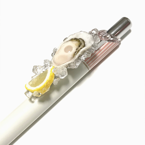 彩さま専用オーダーページ　カキボールペン　食品サンプル こだわりシリーズ】生牡蠣ボールペン♡ピンクデザイン
