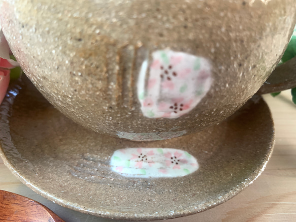桜とくし目のコーヒー&ソーサー 2枚目の画像