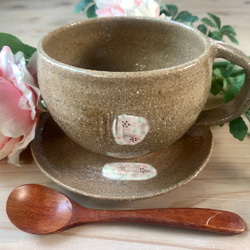 桜とくし目のコーヒー&ソーサー 1枚目の画像