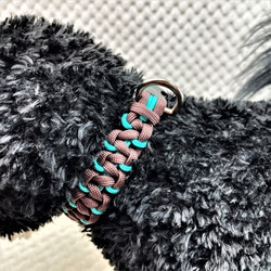 [公式]＃10マクラメ編みサイズ調節可能ワンタッチ着脱首輪　小型犬用リードセット 13枚目の画像