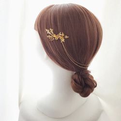 Evelyn－2way・2comb＆chain charm set－/ヘアアクセサリー/真鍮 9枚目の画像