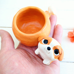 西施犬你好，來自肉單花瓶 *一些翻譯 有趣的狗陶瓷 第3張的照片
