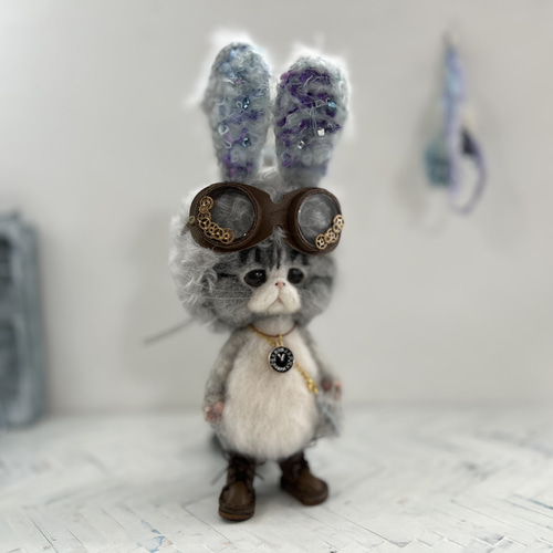 チャルコ　羊毛フェルト　ハンドメイド　ブサかわ猫 羊毛フェルト ハンドメイド ブサかわ猫と犬 - メルカリ