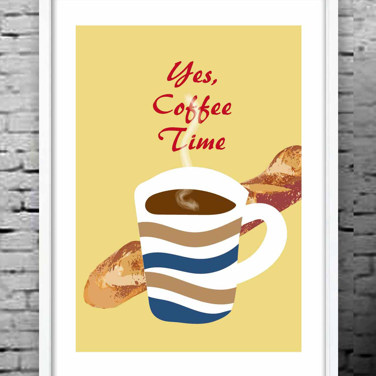 朝のテーブル　イラスト」　イラスト　アートポスター　A4 A3  A2 A1　全作オリジナル　結婚祝い　新築祝い1290