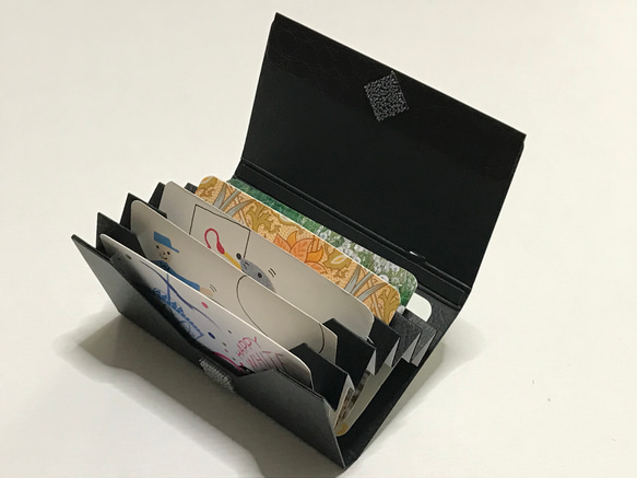 蛇腹型カードケース／JAVA-CARD-CACE／クロコダイル柄　【送料無料】 2枚目の画像