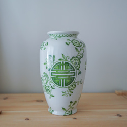 ホワイト　シノワズリ　ジンジャー　蓋つき　フラワーベース　壺白 ホワイト シノワズリ ジンジャー 蓋つき フラワーベース 壺白