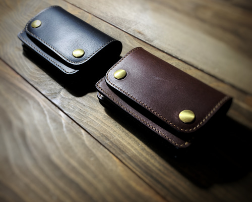 REM ミニトラッカーウォレット ブラック トラッカー】 ミ二ウォレット ブラック ○ 小さい財布 革財布
