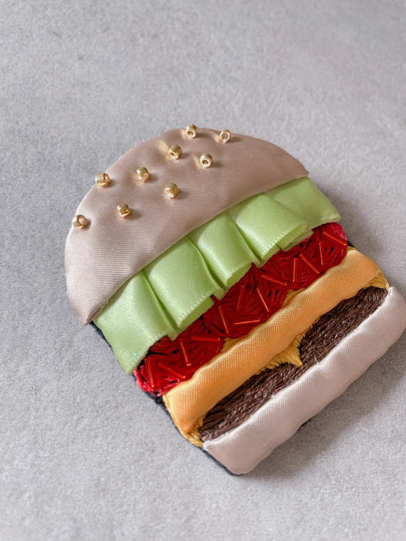 ハンバーガー×ブローチ 1枚目の画像