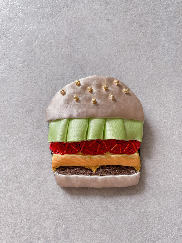 ハンバーガー×ブローチ 3枚目の画像