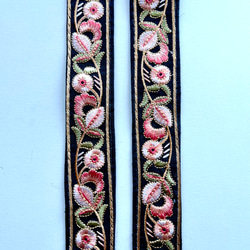 【⚠︎B品SALE/50cm】インド刺繍リボン　ホワイト　シルク　GS655 8枚目の画像