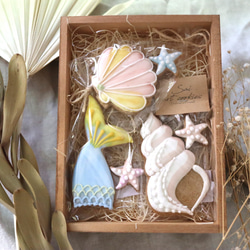 オーガニックアイシングクッキーウィンターフェザーギフトBOX