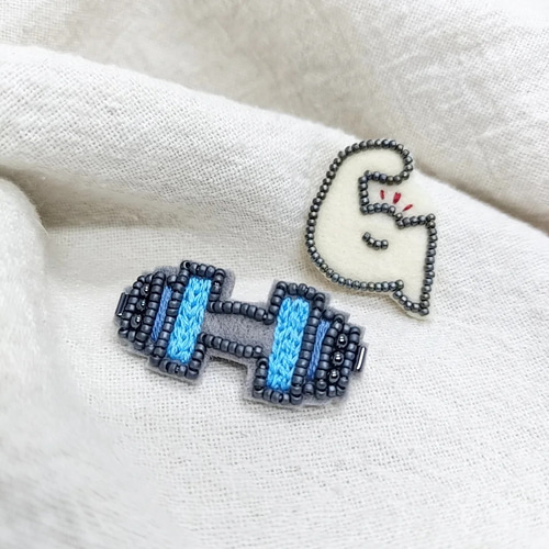 音楽家ビーズ刺繍ブローチ 音楽家ビーズ刺繍ブローチ