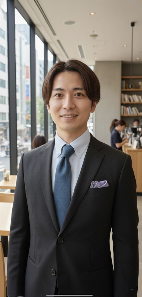 四百年の伝統織会津木綿ネクタイ　翡翠(紺ブルー×グリーン)