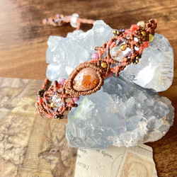 クリソコラ✖️カンテラオパール マクラメペンダント ネックレス