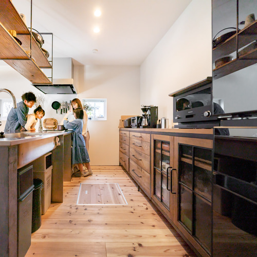 送料無料／[Oak Kitchen Board B-Type]キッチンボード カウンター