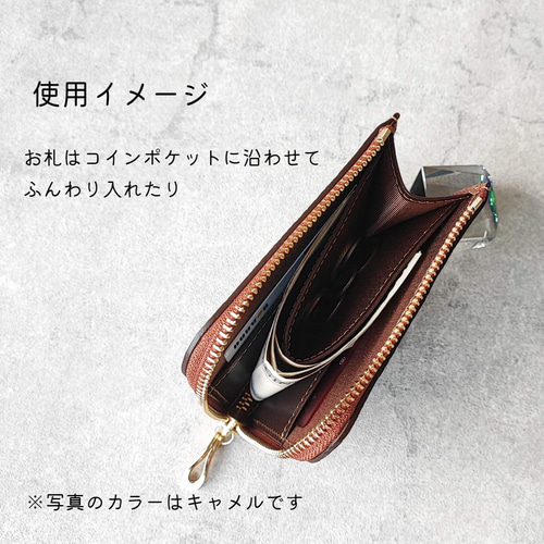 シュリンクレザー　コンパクトウォレット　シルバー　レザーウォレット　革財布 Cramp【イタリアンシュリンクレザー】コンパクトウォレット【Cr
