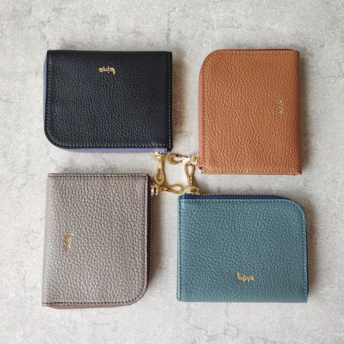 値下げ！！GRAINDLODGE ミニ財布 ブルーレザー ザリオグランデ ZARIO－GRANDEE－ コインキャッチャー 折り財布