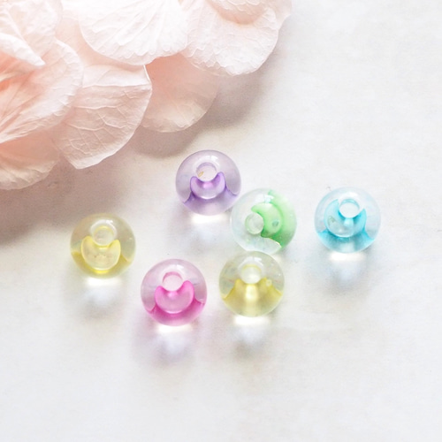 100個 丸玉 カラーアクリルビーズ 8mm ミックスカラー クラフト素材 穴 