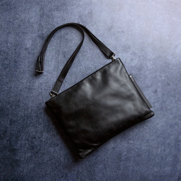 日本製 本革サコッシュ 2WAYショルダークラッチバッグ メンズ