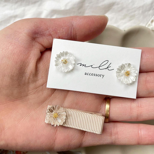 レジンクリップ2 ヘアアクセサリー ヘアゴム