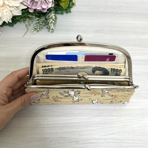 専用です。ハンドメイド 18cm 親子がま口長財布 18cmサイズの「親子がま口のコンパクト長財布」の型紙＆レシピの