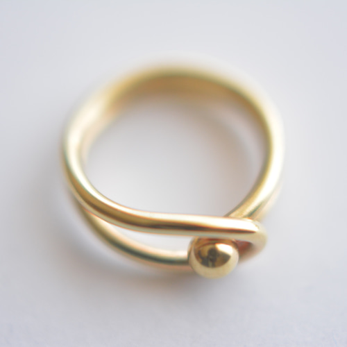 真鍮球のリング｜真鍮 ゴールド ブラス メンズ レディース