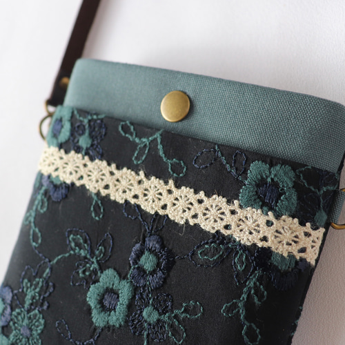 インド刺繍リボン スマホショルダー ミニショルダーバッグ