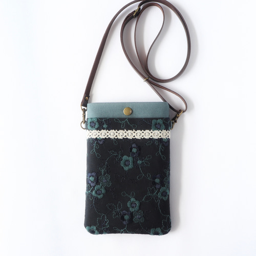 インド刺繍リボン スマホショルダー ミニショルダーバッグ