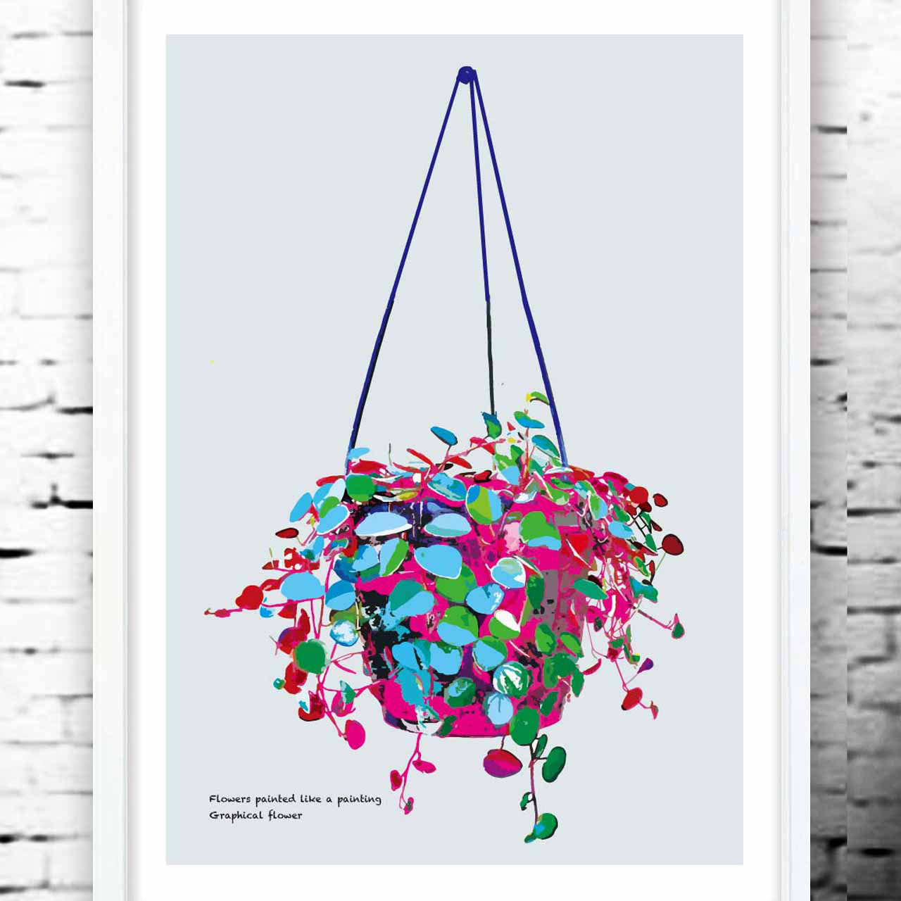 グラフィックフラワー　花　イラスト　ポスター　A4  A3  A2　A1　アートポスター　アート　結婚祝い　1388