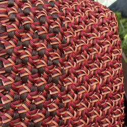 花結び編みのかごバッグ　Mサイズ 3枚目の画像